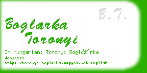 boglarka toronyi business card